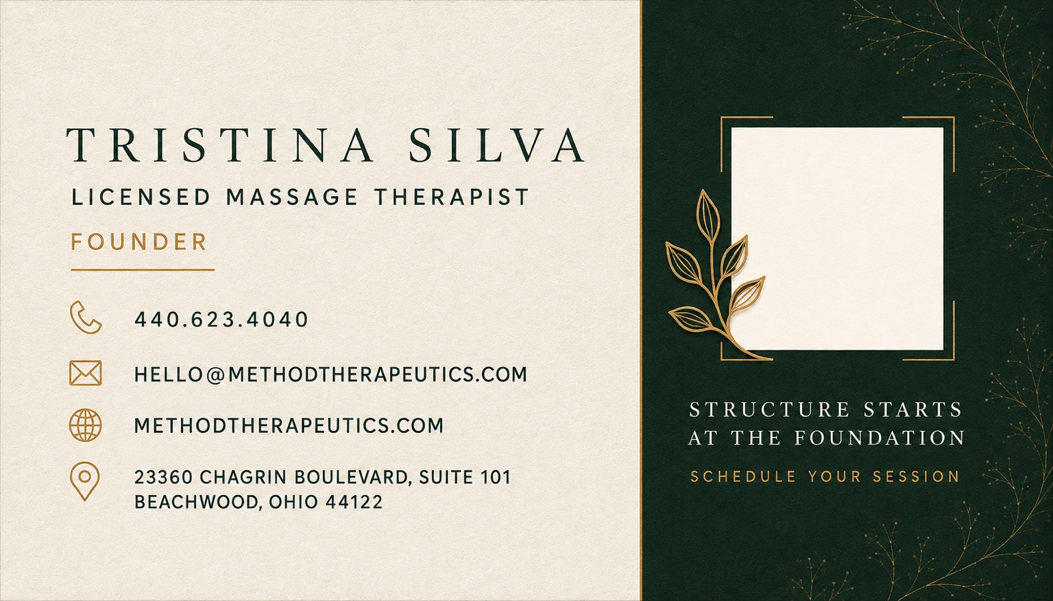 Method Therapeutics contact card